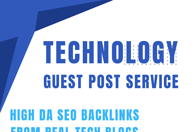 publish high da technology guest post with SEO backlinks